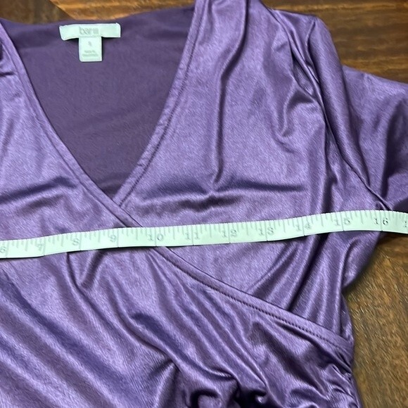 BAR III | Eggplant Faux Wrap Dress | Size - Small - Picture 10 of 11